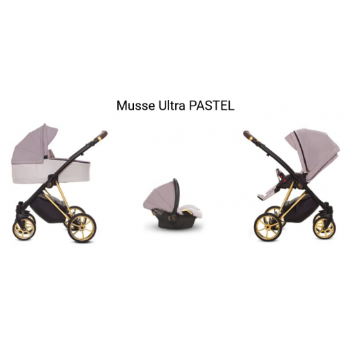 BABY ACTIVE kombinovaný kočík MUSSE ULTRA gold-pastel